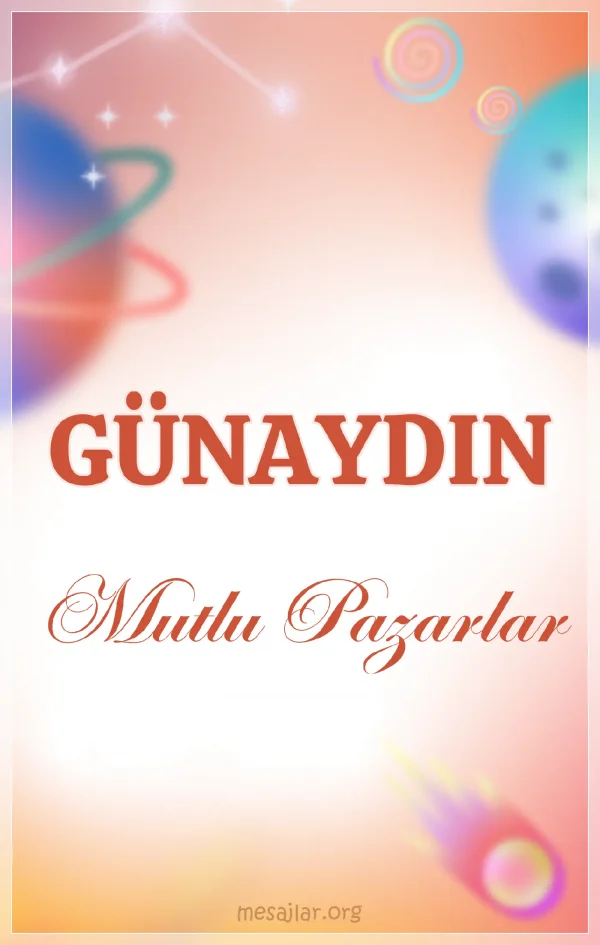 resimli pazar günü günaydın mesajı