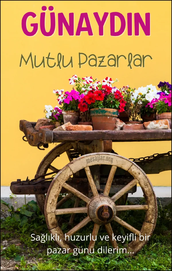 resimli günaydın mutlu pazarlar mesajı