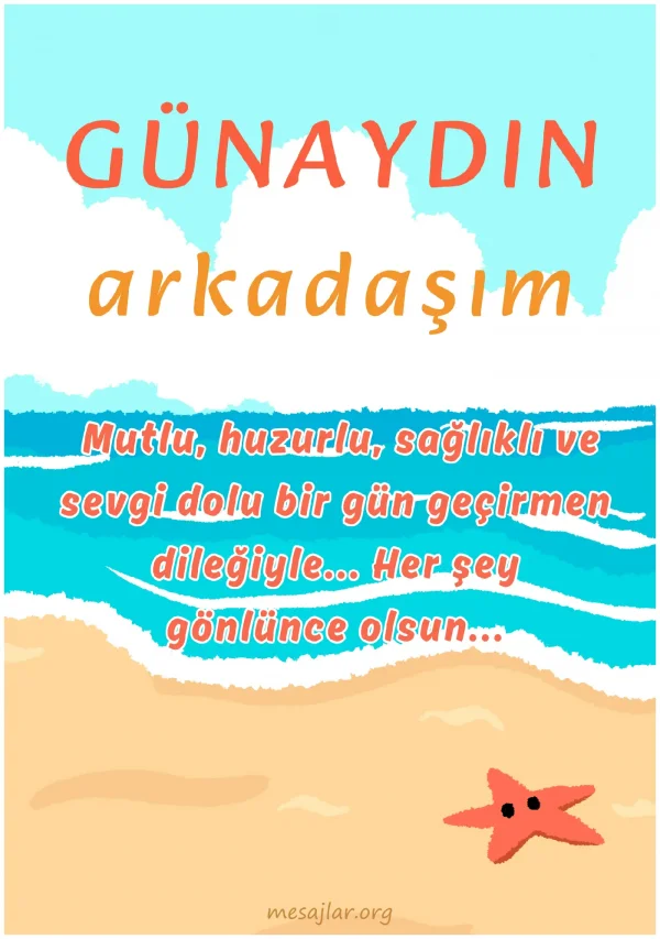 arkadaşa resimli günaydın iyi sabahlar mesajı