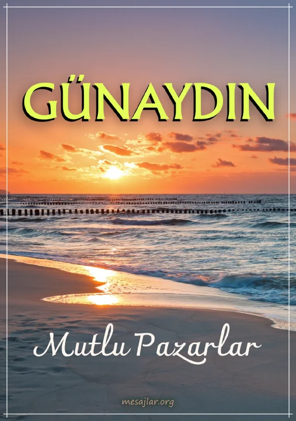 resimli günaydın mutlu pazarlar mesajı