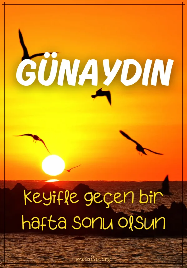 hafta sonu cumartesi resimli günaydın mesajı