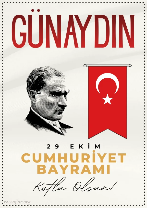 29 Ekim sabahı resimli günaydın iyi sabahlar mesajı