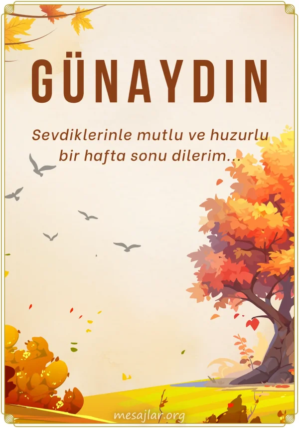 hafta sonu resimli günaydın iyi sabahlar mesajı