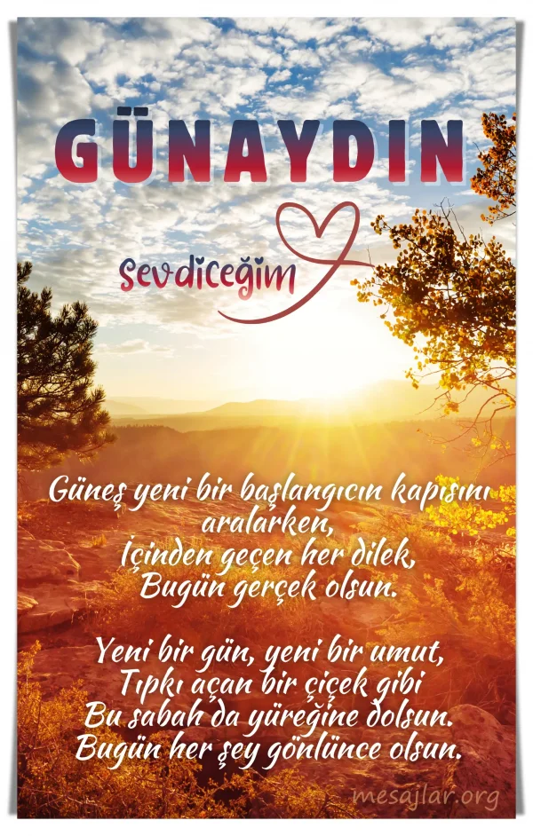sevgiliye resimli günaydın iyi sabahlar mesajı