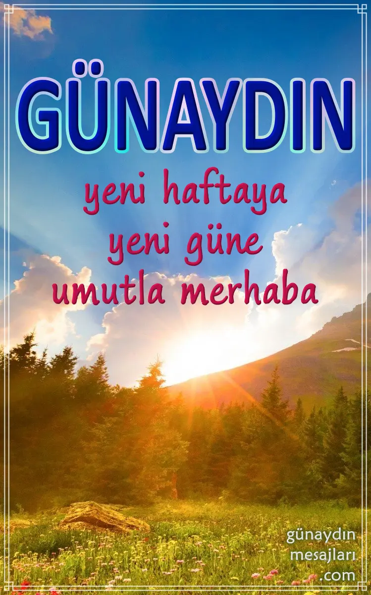 pazartesi resimli günaydın mesajı
