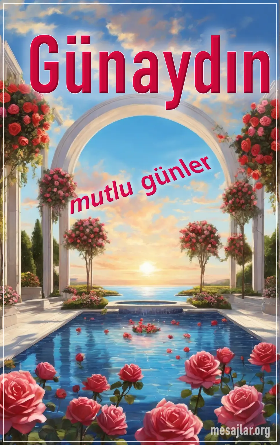 resimli günaydın mutlu günler mesajı