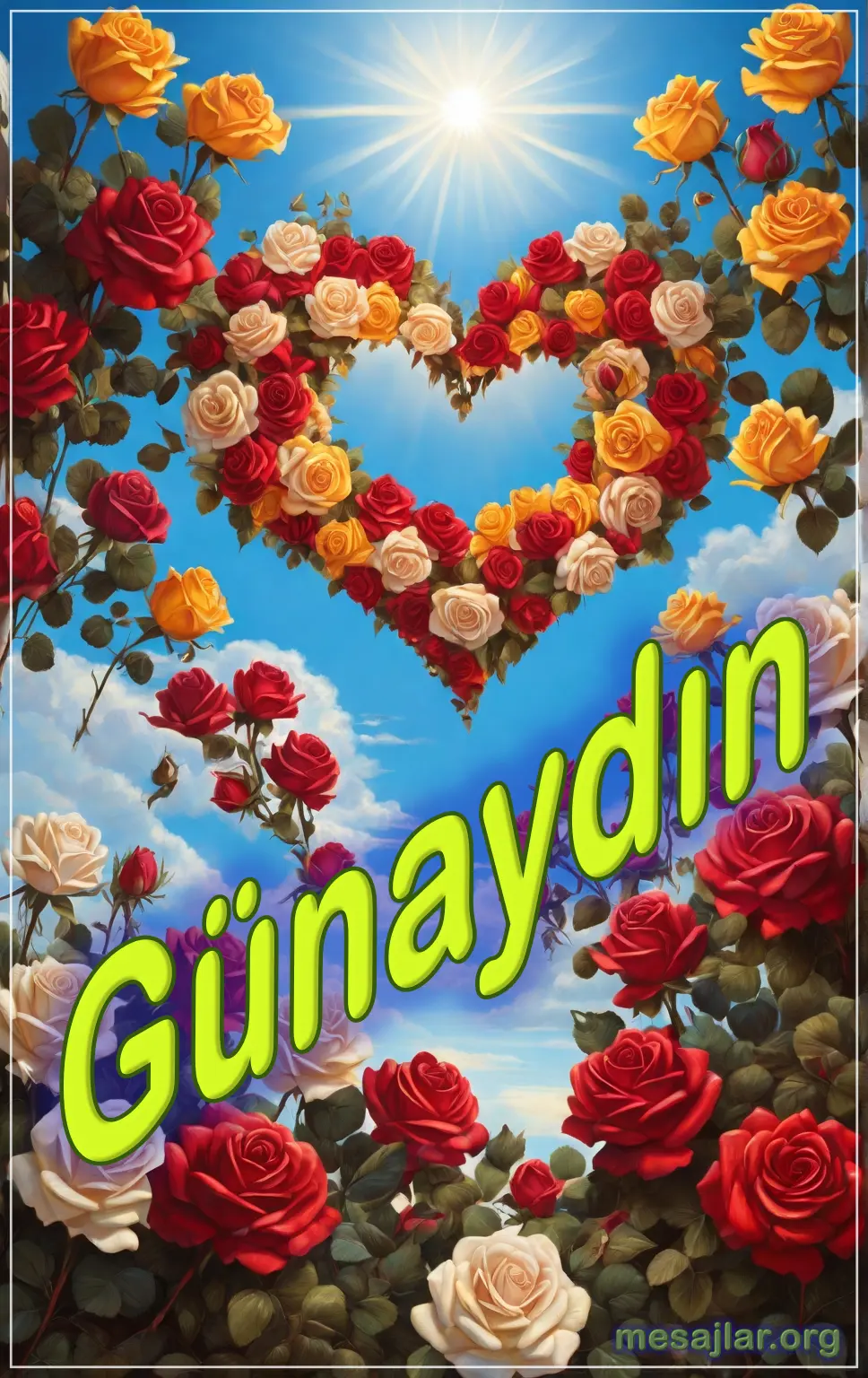 çiçekli resimli günaydın mesajı
