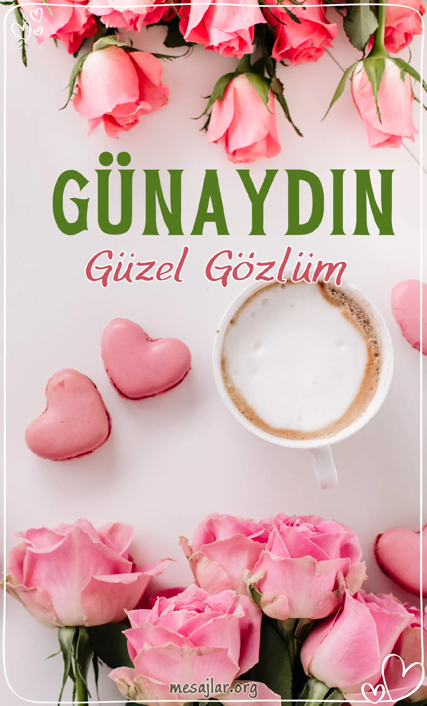 resimli günaydın güzel gözlüm mesajı