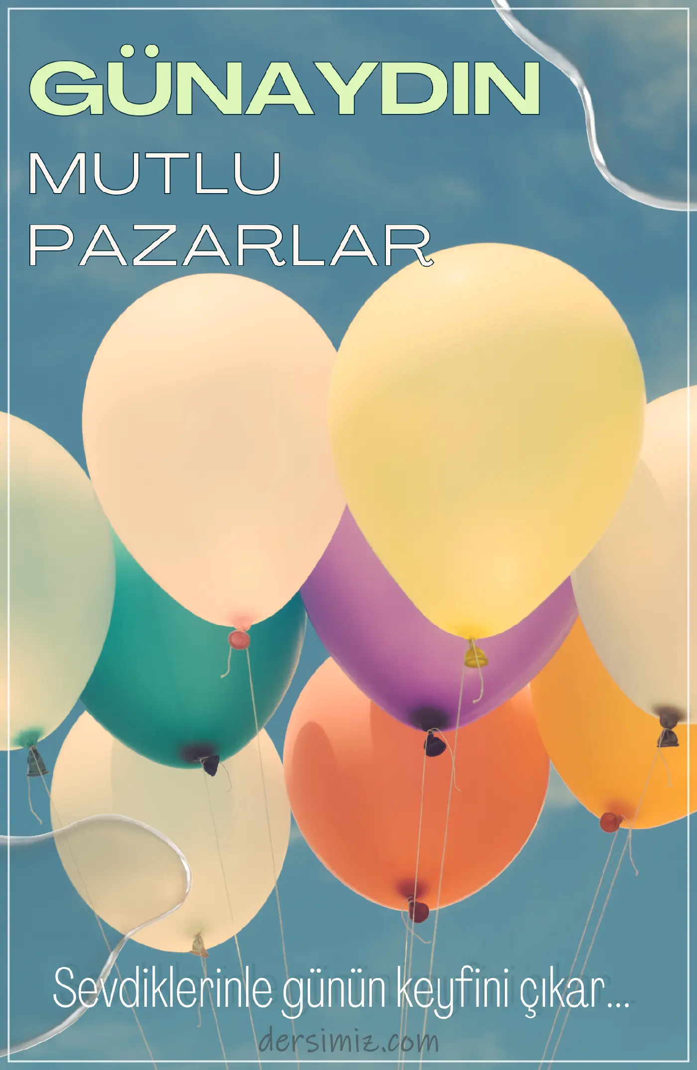 resimli günaydın mutlu pazarlar mesajı