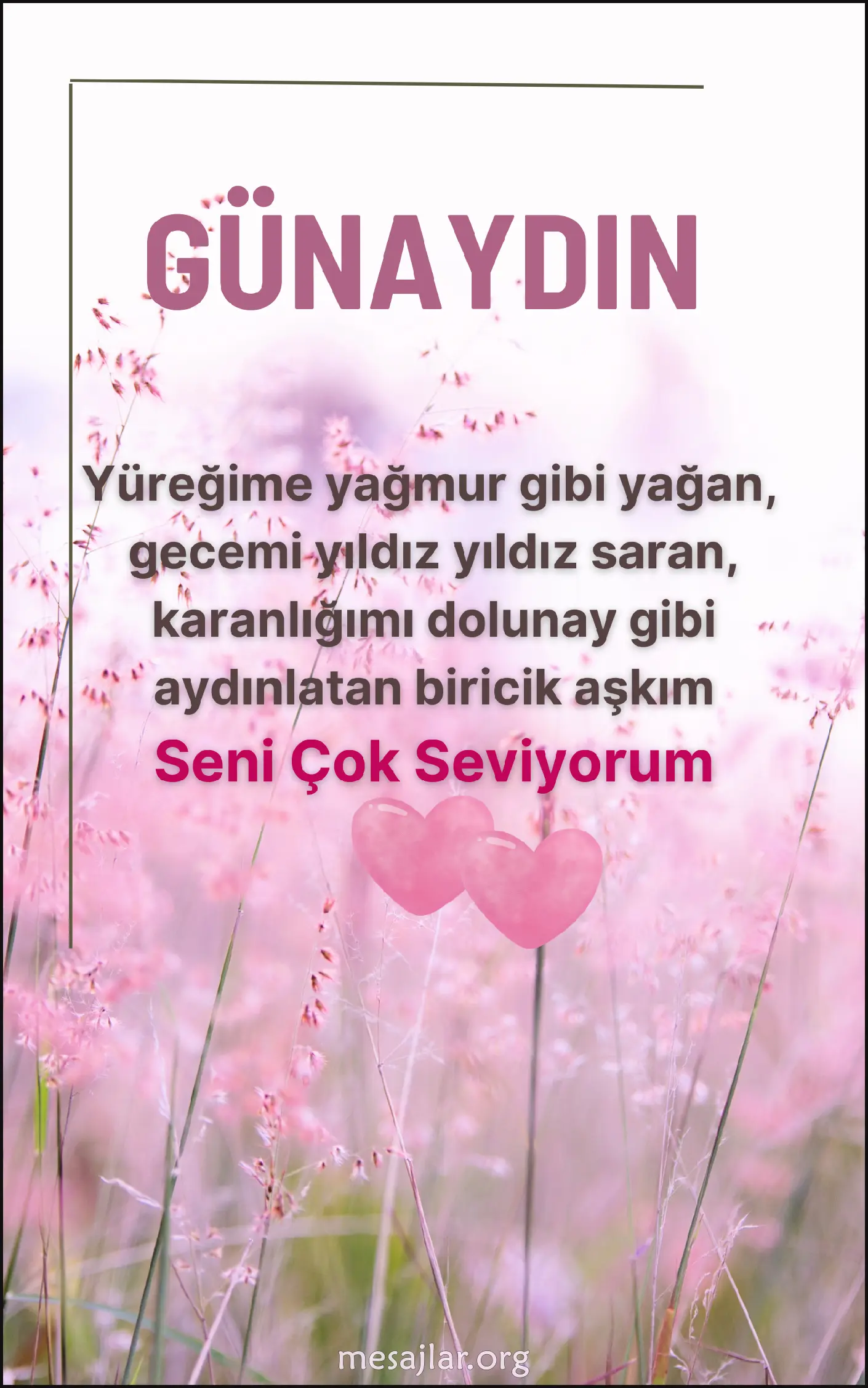 Sevgiliye resimli günaydın iyi sabahlar mesajı