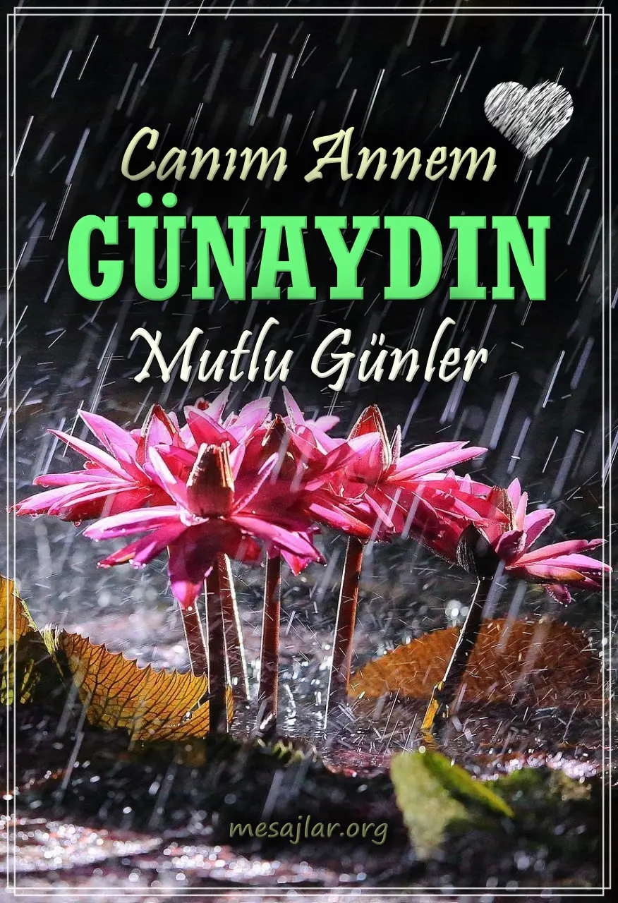 Anneye resimli günaydın iyi sabahlar mesajı