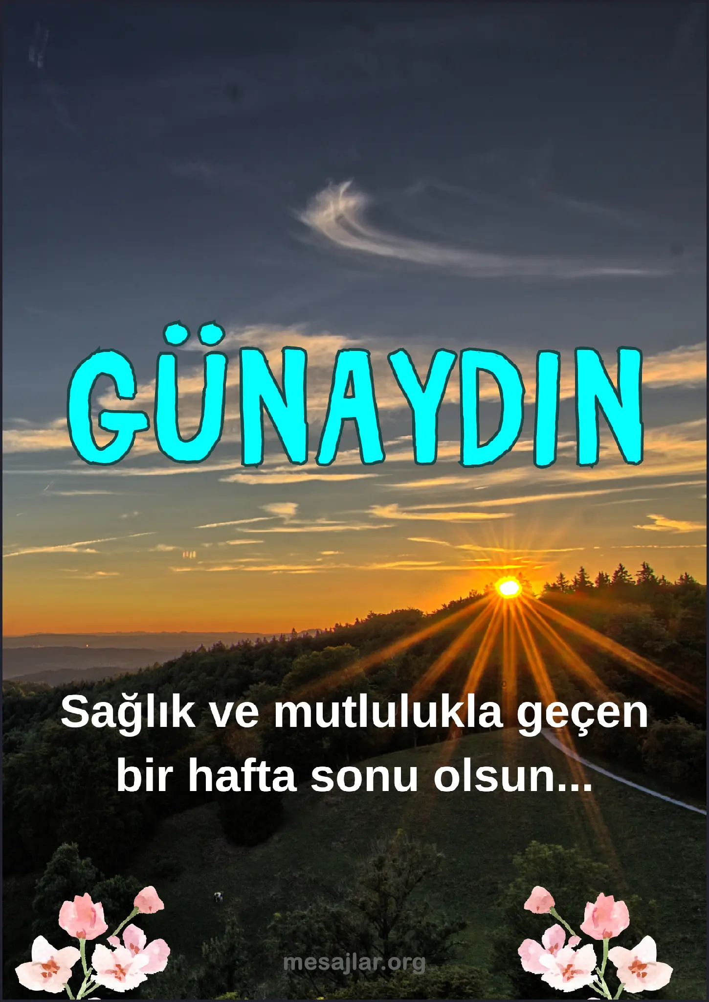 cumartesi resimli günaydın iyi sabahlar mesajı