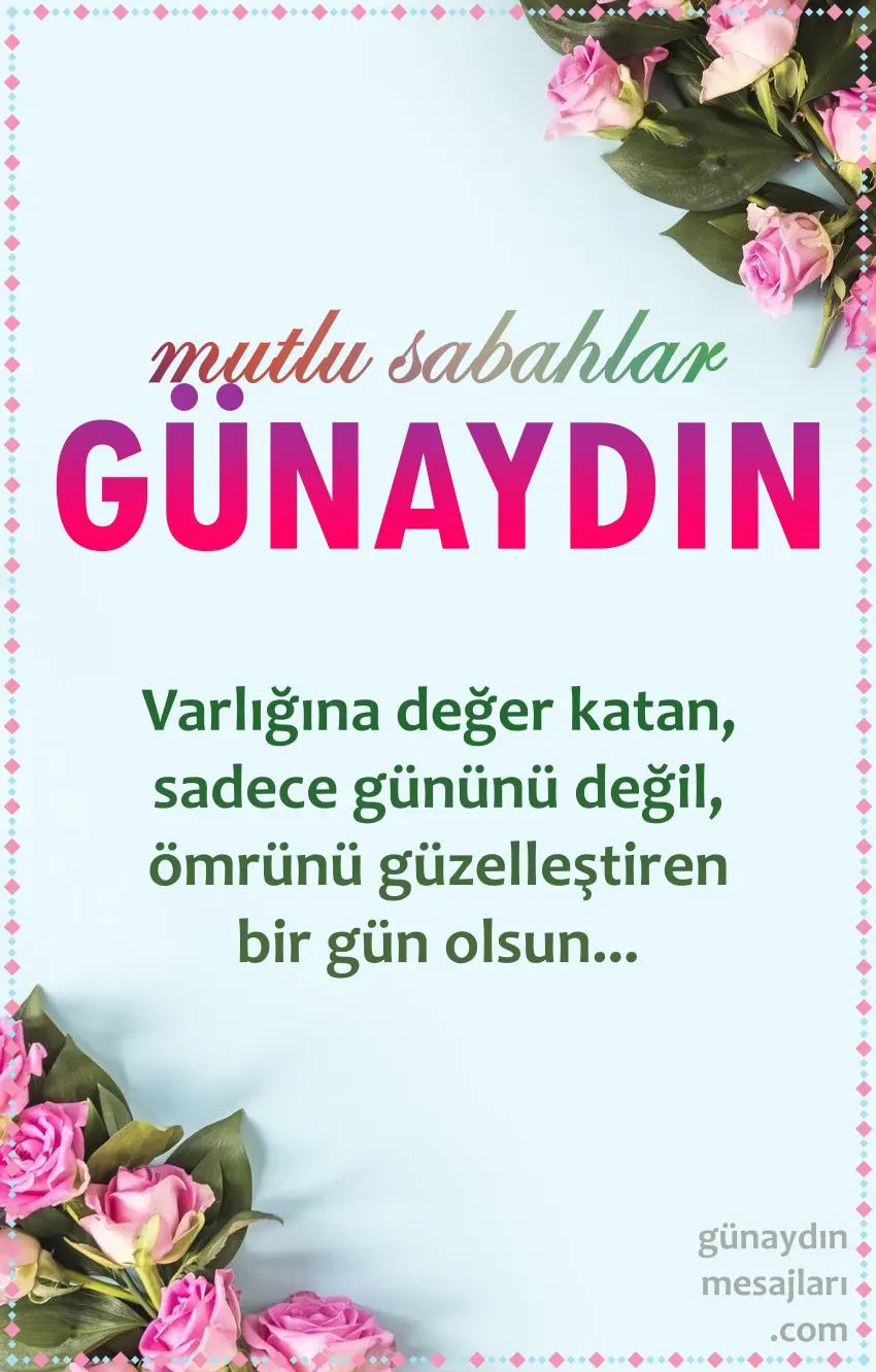 resimli anlamlı günaydın iyi sabahlar mesajı