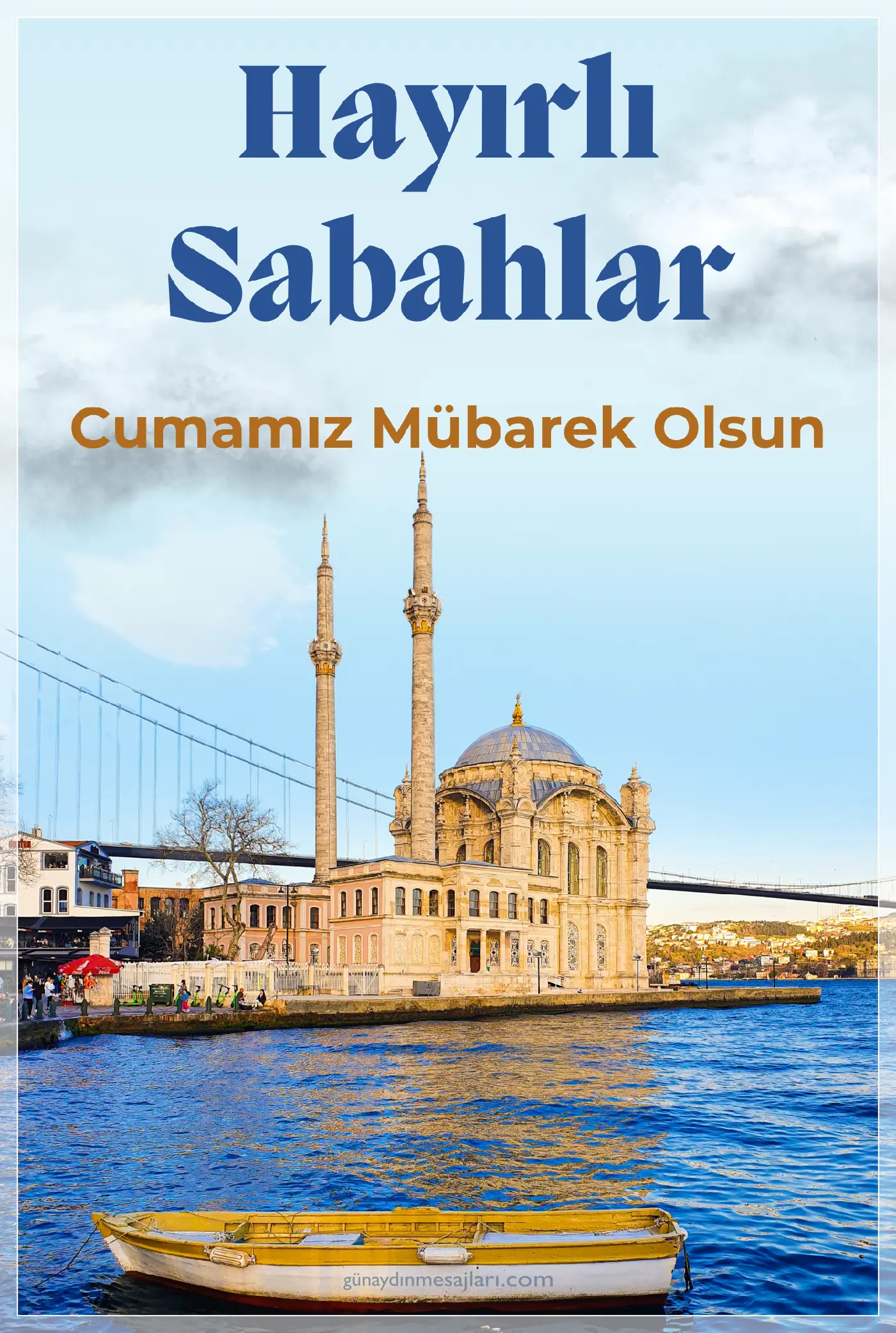 resimli hayırlı sabahlar cumamız mübarek olsun mesajı