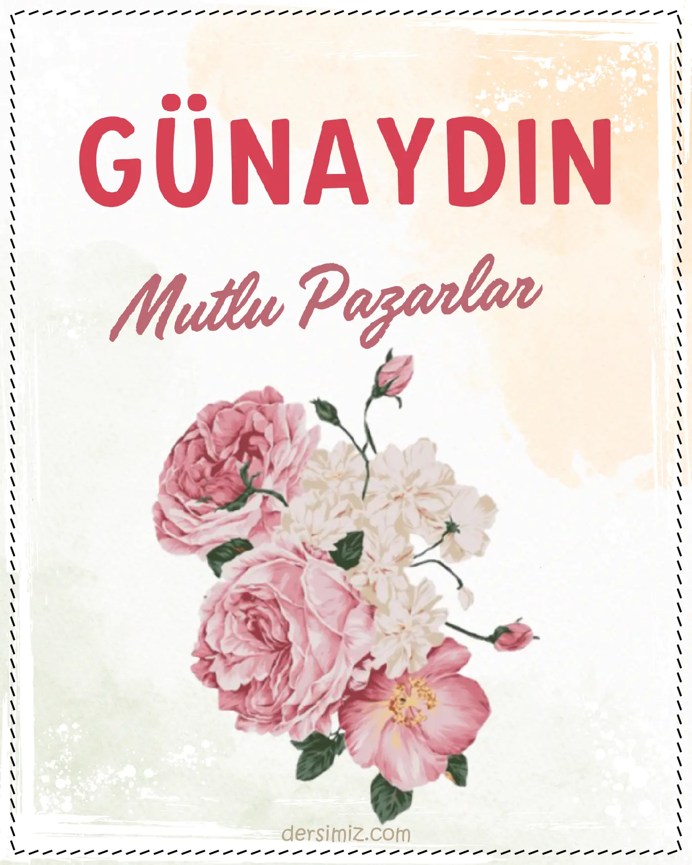 Pazar günü resimli günaydın mesajı