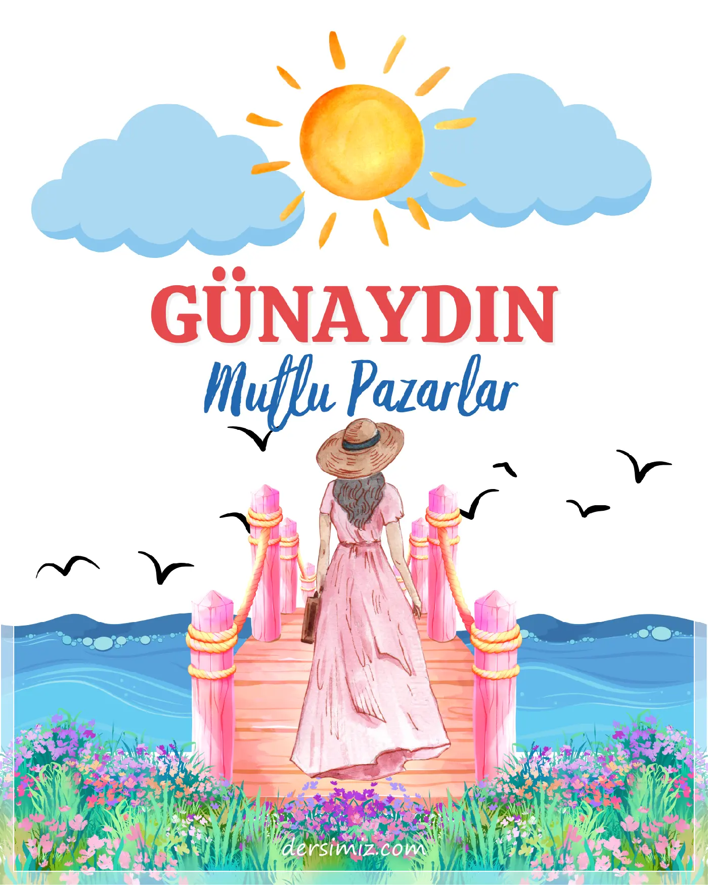 resimli günaydın mutlu pazarlar mesajı