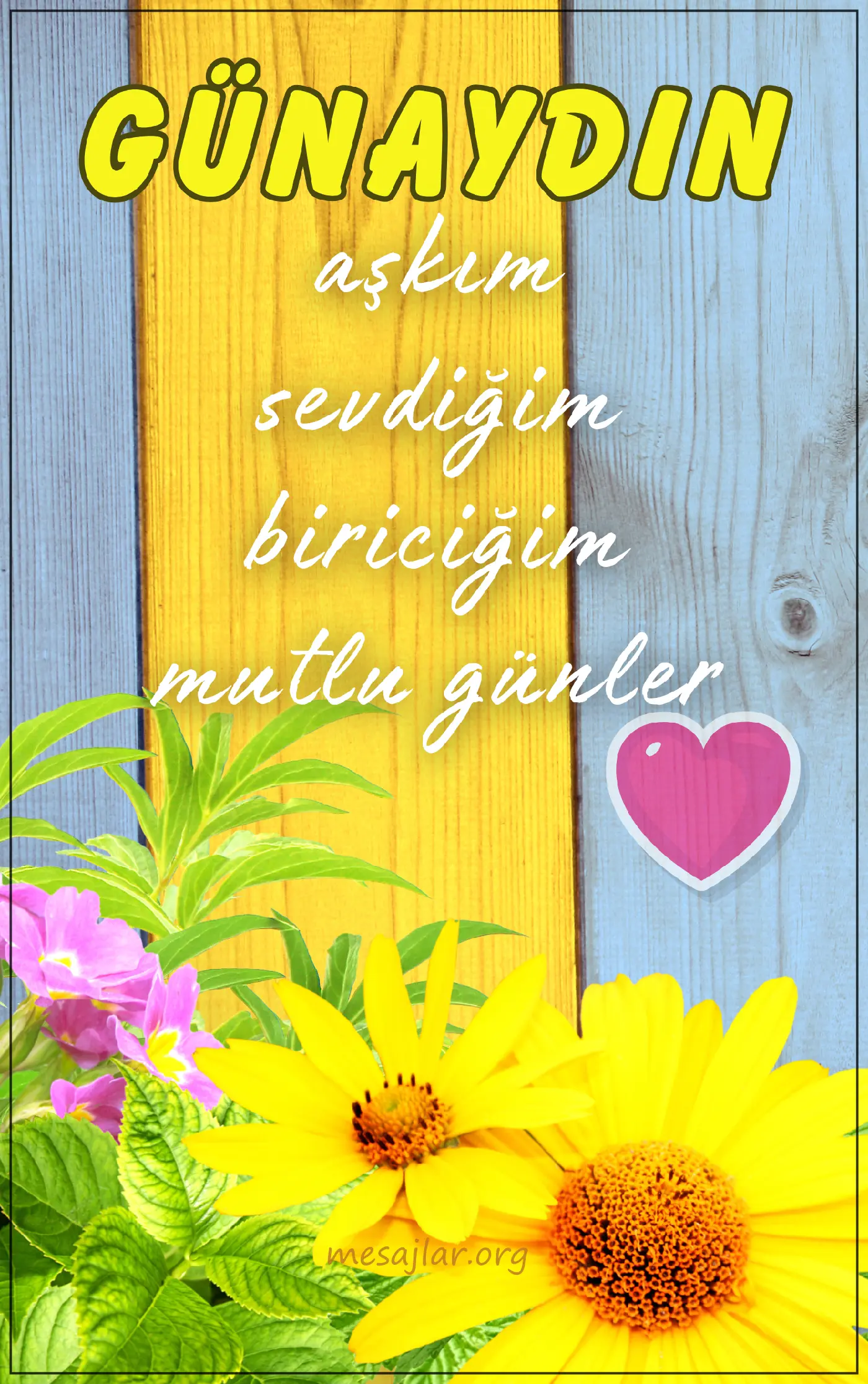 resimli günaydın aşkım mutlu günlermesajı