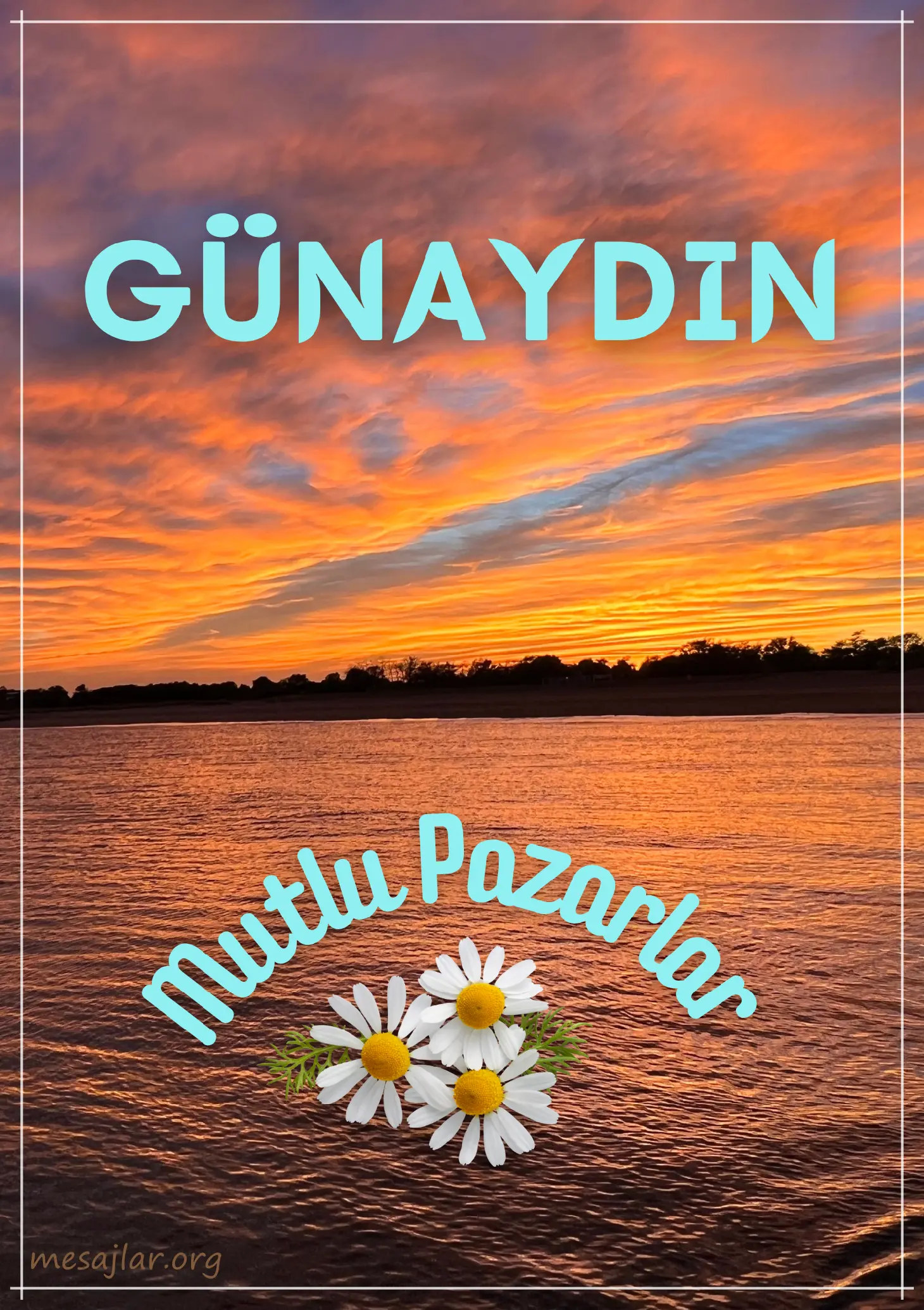 resimli günaydın mutlu pazarlar mesajı