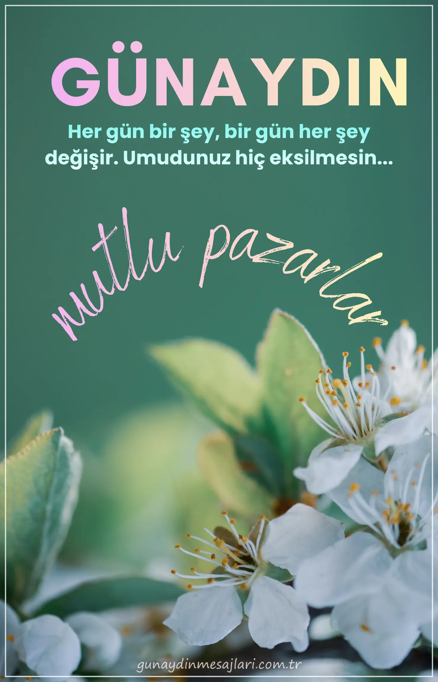 pazar sabahı resimli günaydın iyi sabahlar mesajı