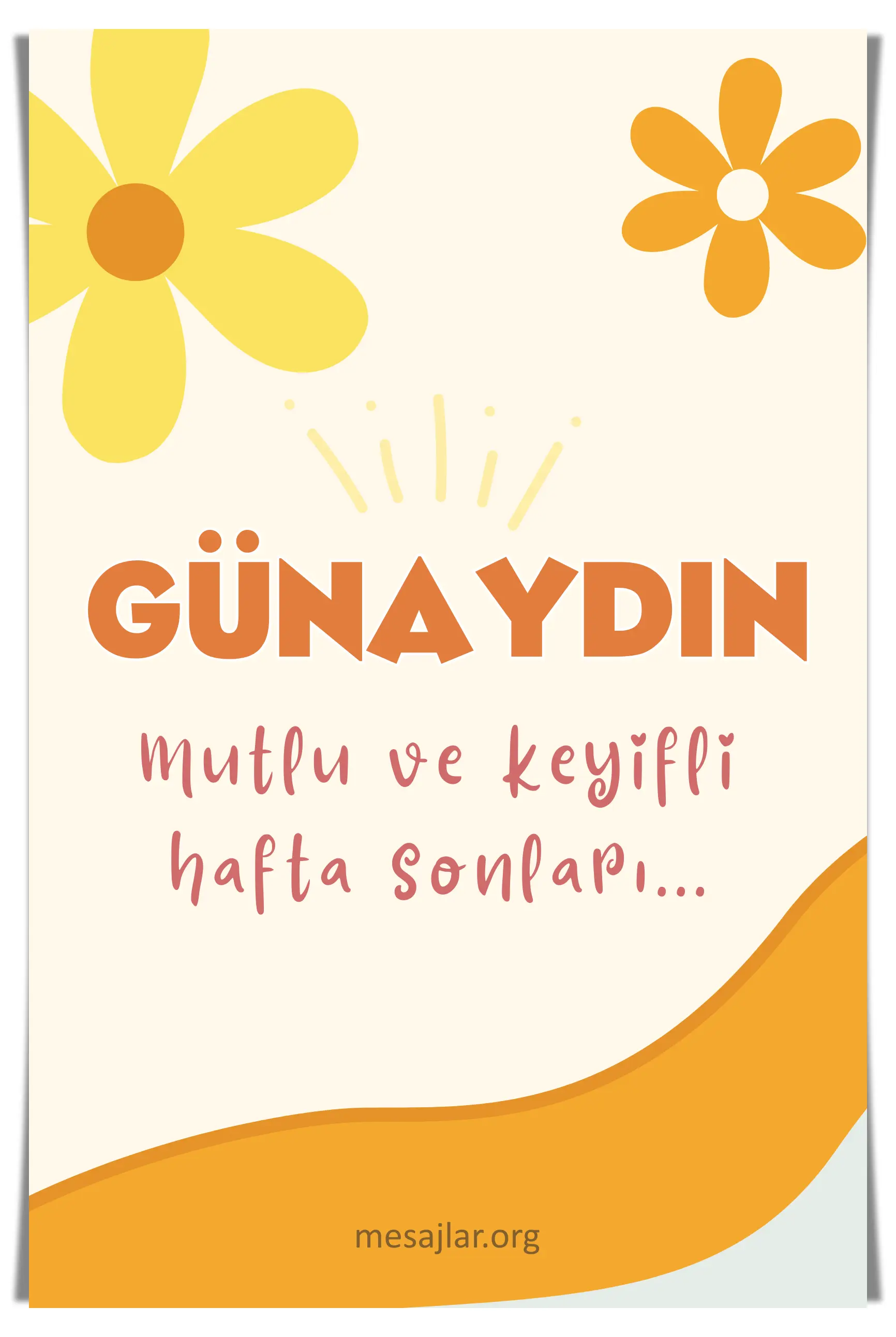 hafta sonu resimli günaydın mesajı