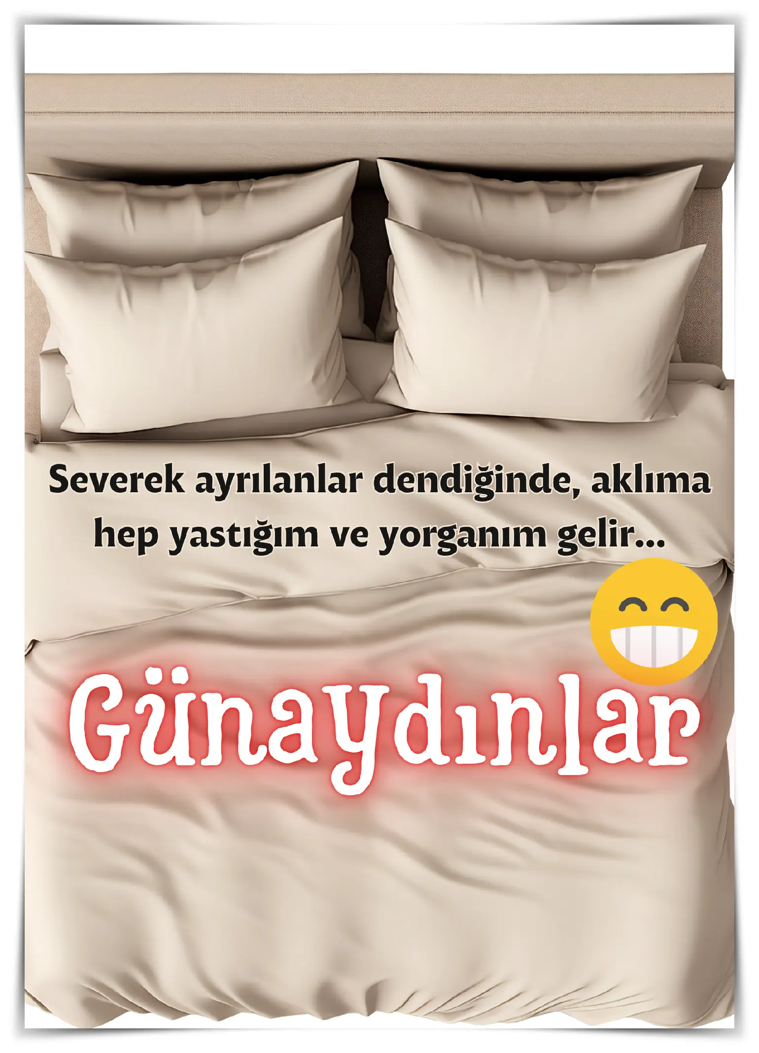 Komik resimli günaydın mesajı