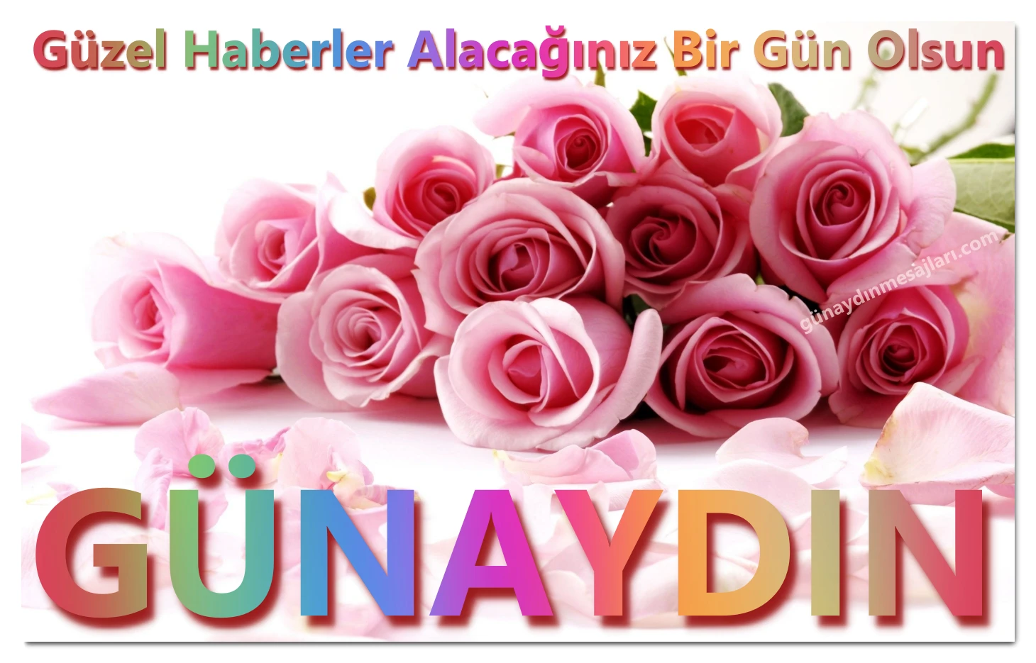 gül demeti resimli günaydın iyi sabahlar mesajı