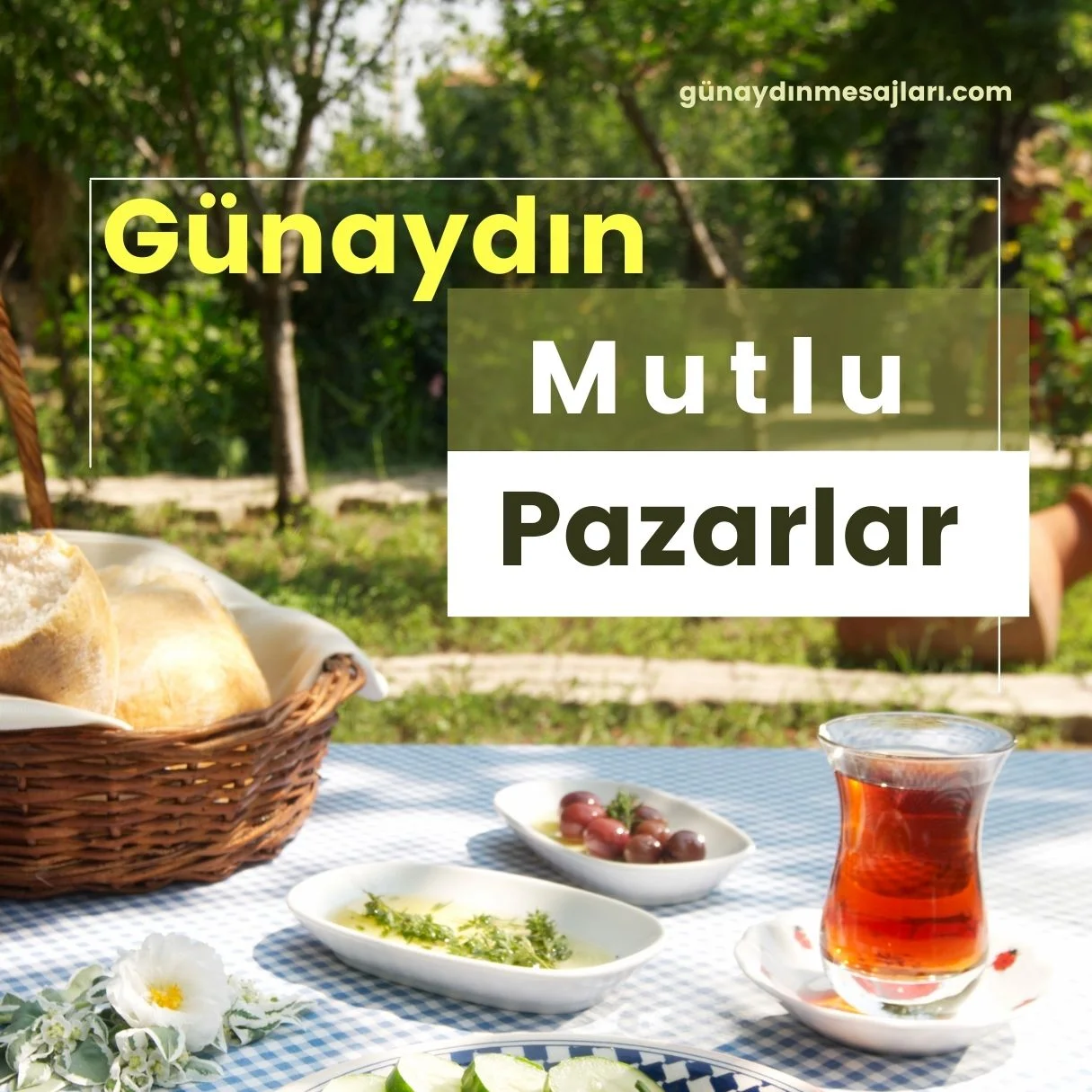 resimli günaydın mutlu pazarlar mesajı